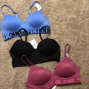 Pink Push Up Bralette Bundle Size Medium